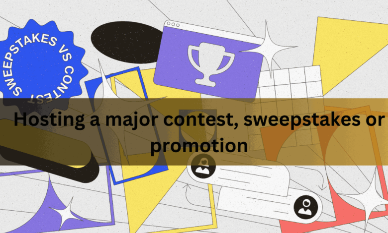 Hosting a major contest, sweepstakes or promotion
